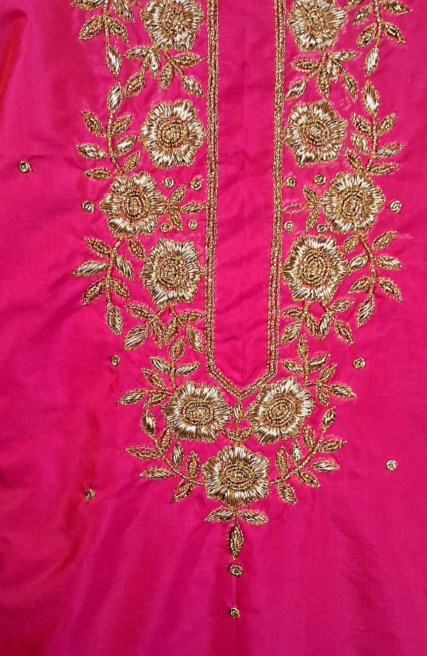 Pink pure silk kurti