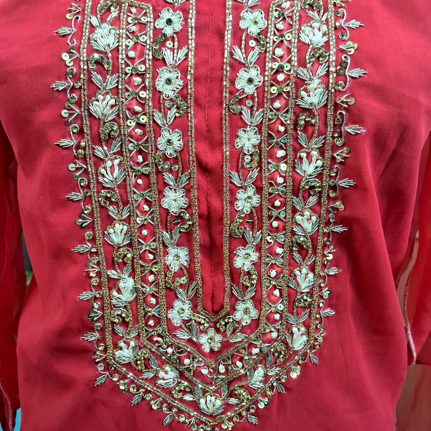 Red Goergette kurti