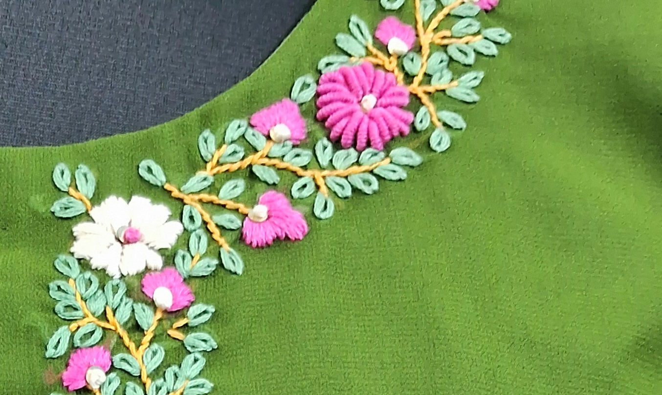 Mehndi green goergette kurti