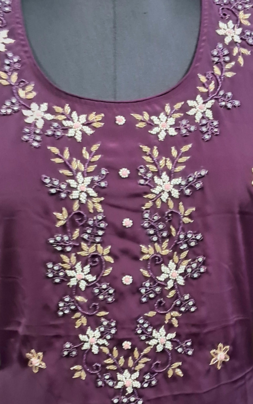 Brown silk kurti