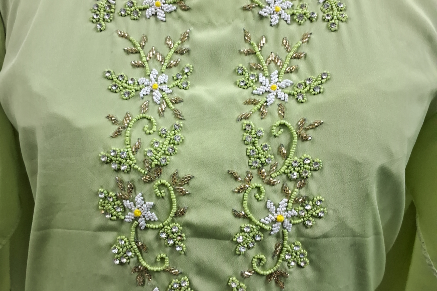 Pista green Silk kurti