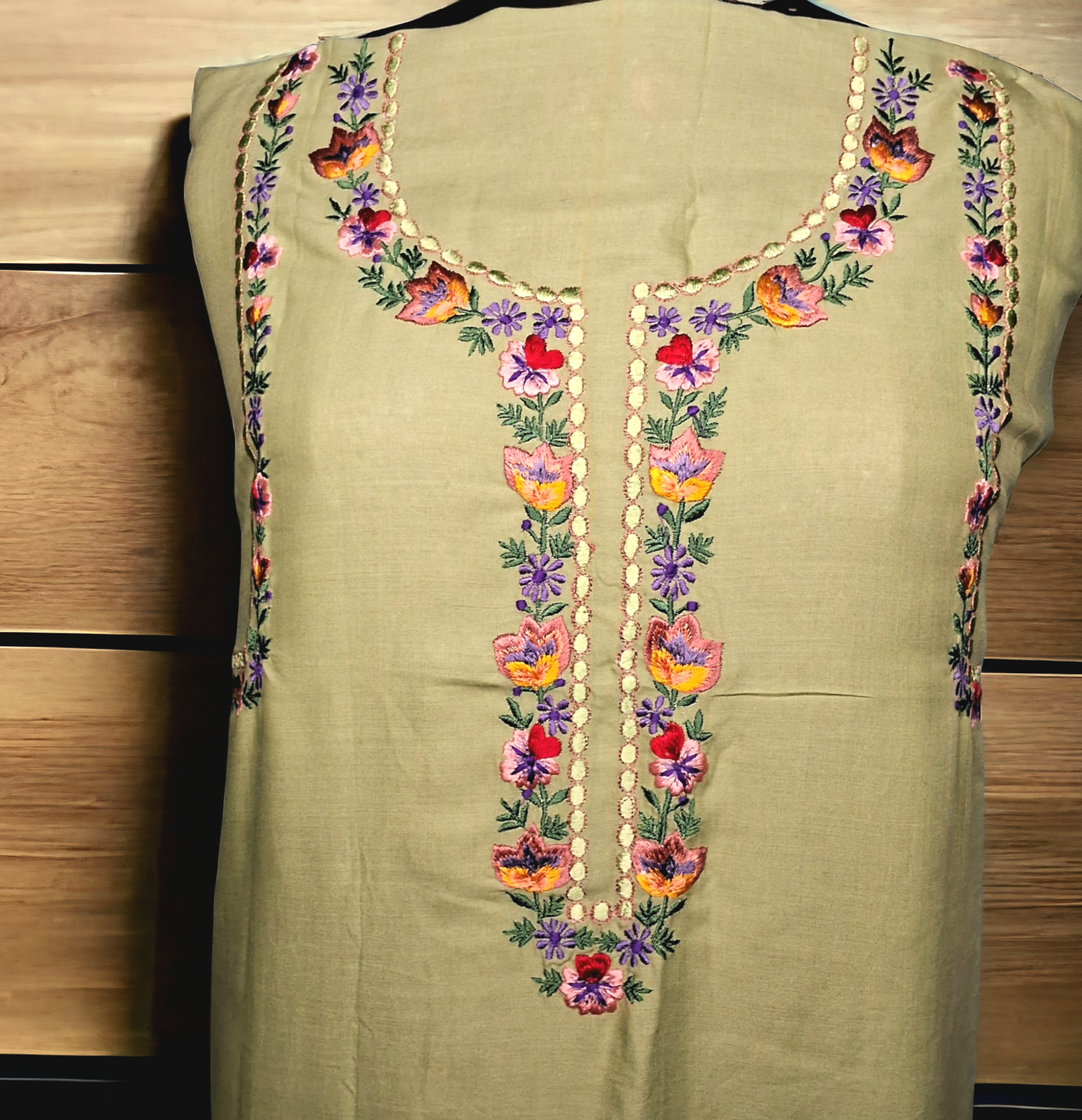 Pista green rayon kurti