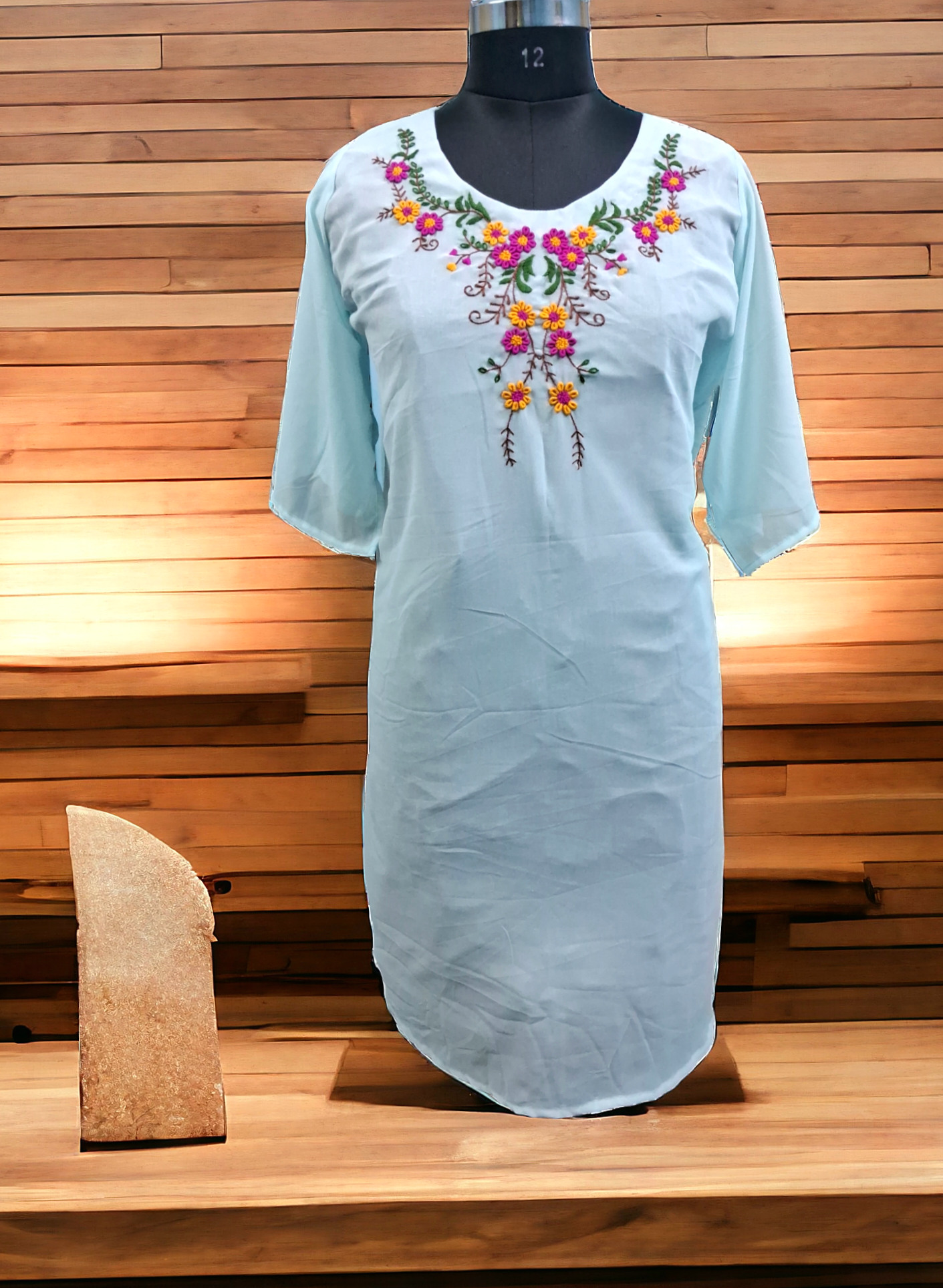 Sky blue goergette kurti