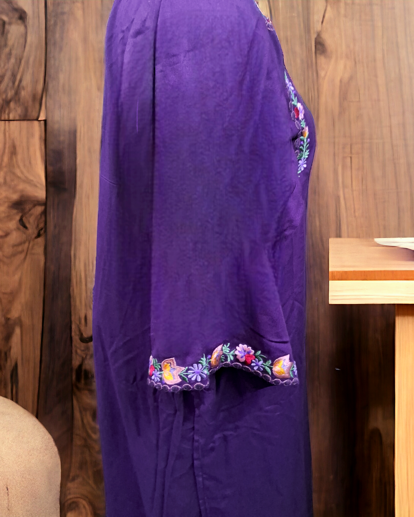 Wine rayon kurti