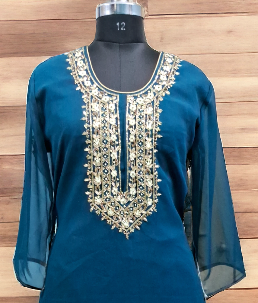 Blue goergette kurti