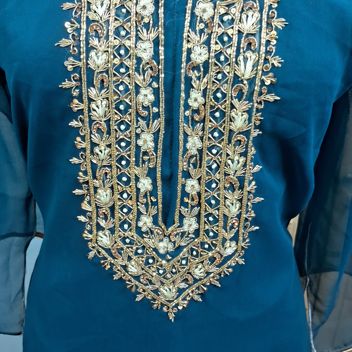 Blue goergette kurti