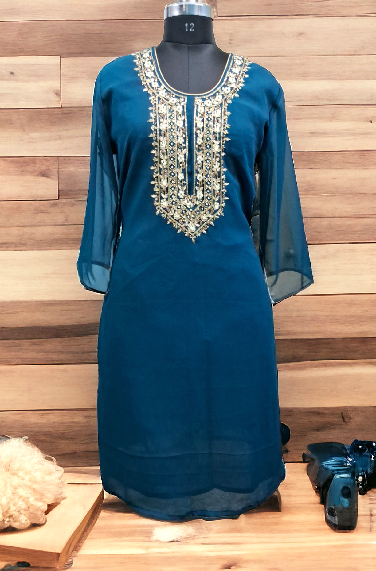 Blue goergette kurti