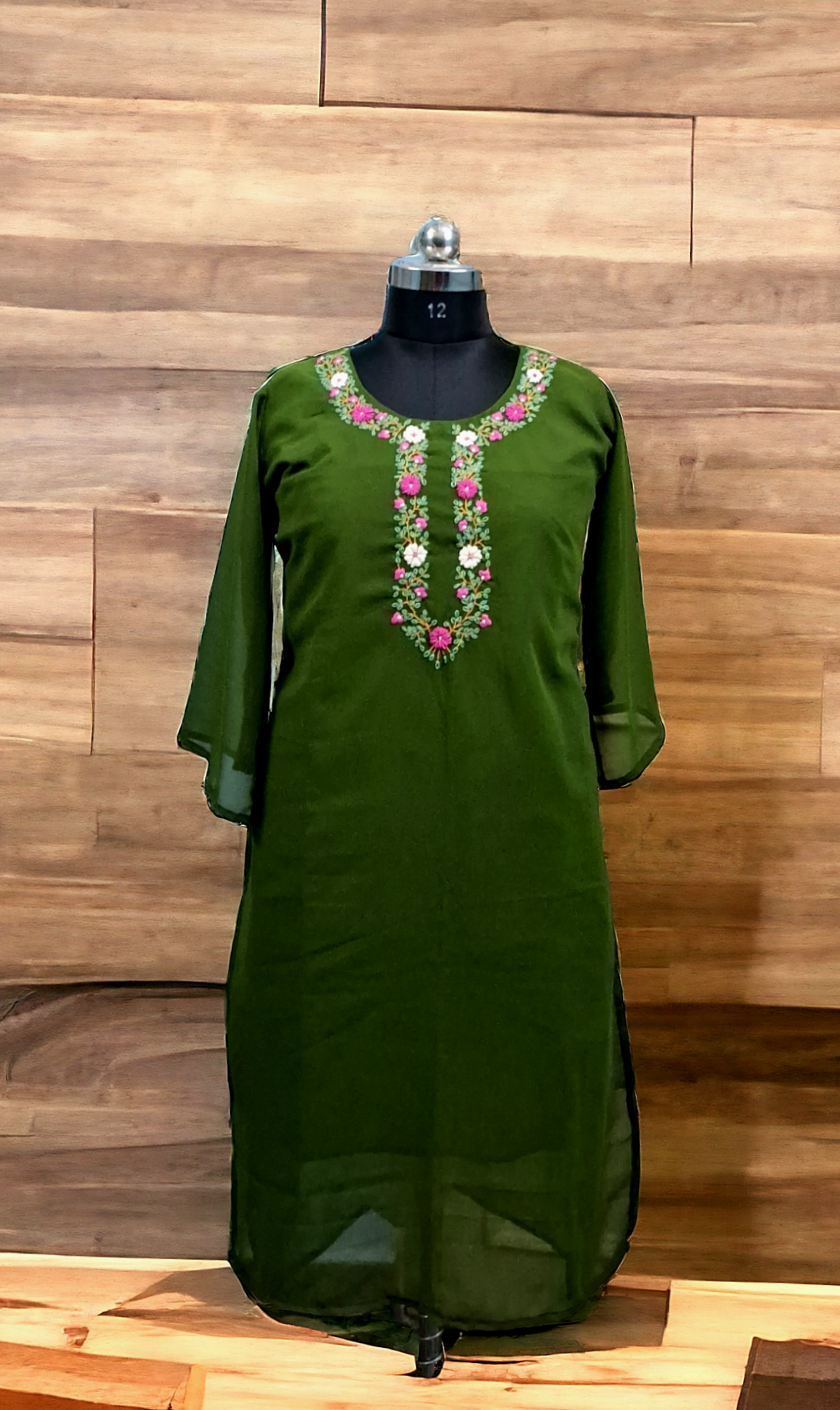 Mehndi green goergette kurti