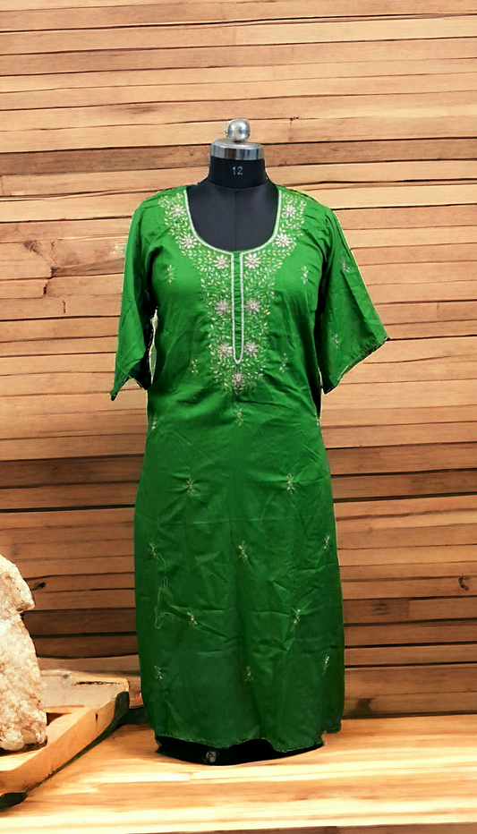 Green rayon kurti