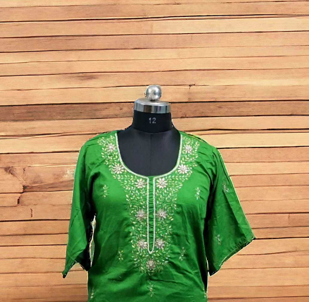 Green rayon kurti