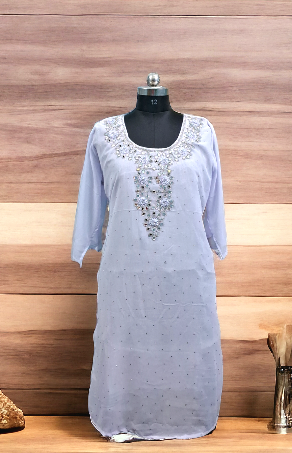 Lavender goergette mirror kurti