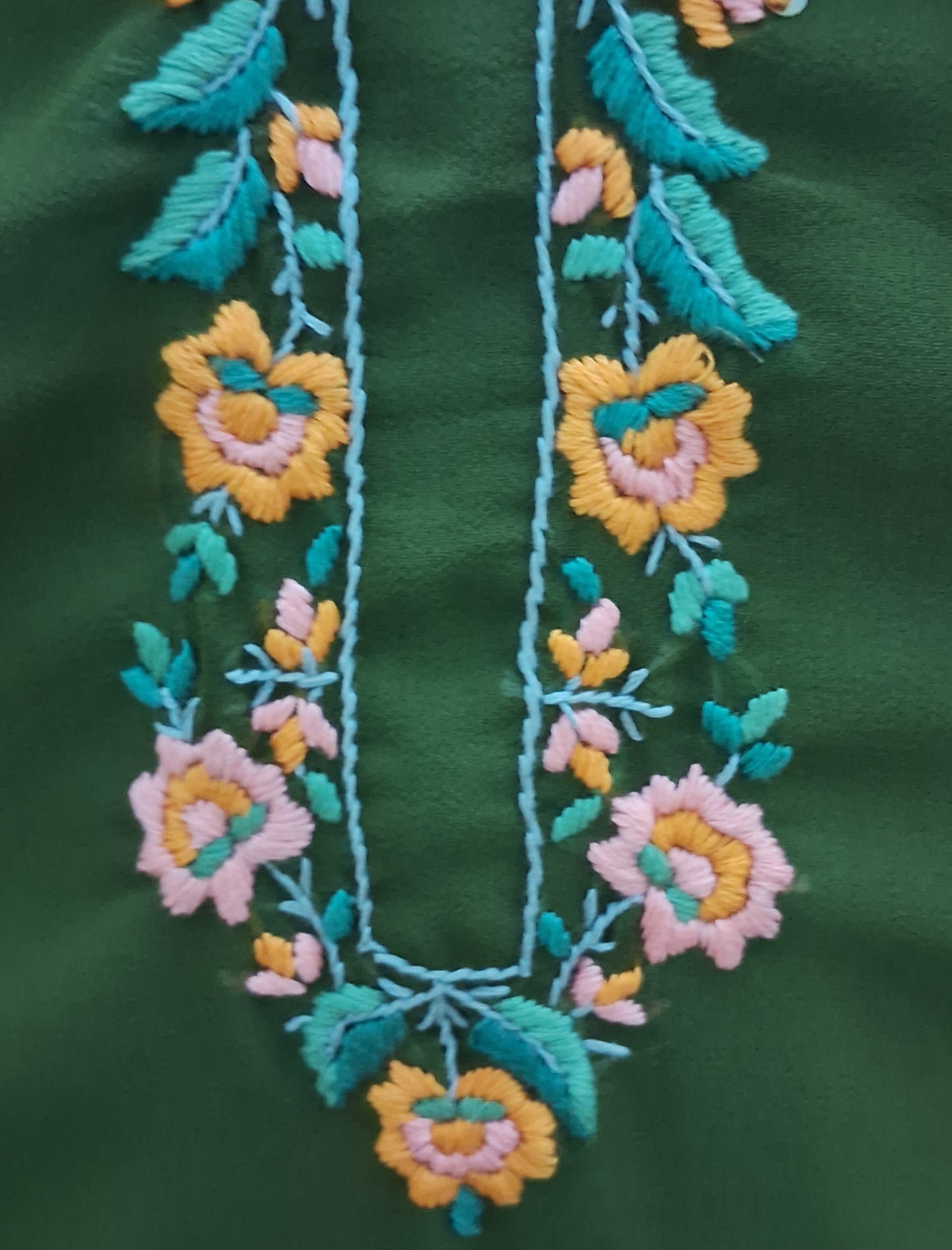 Mehndi green  goergette kurti