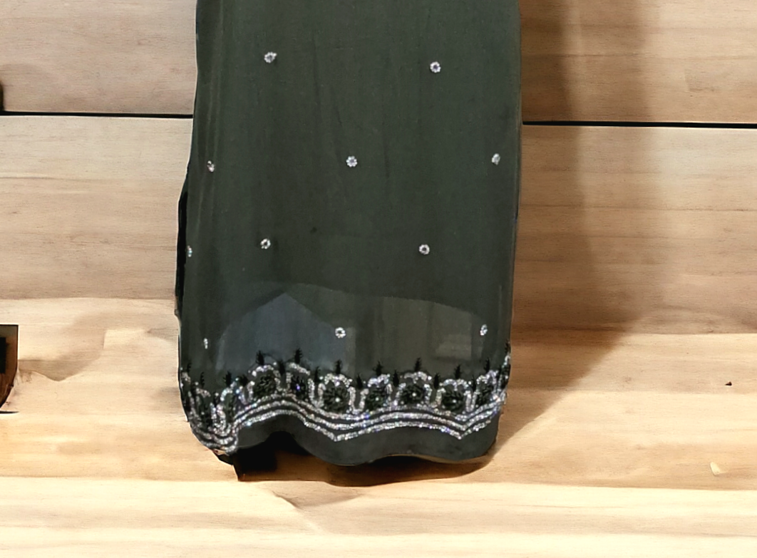 Pastel green  mirrror goergette kurti