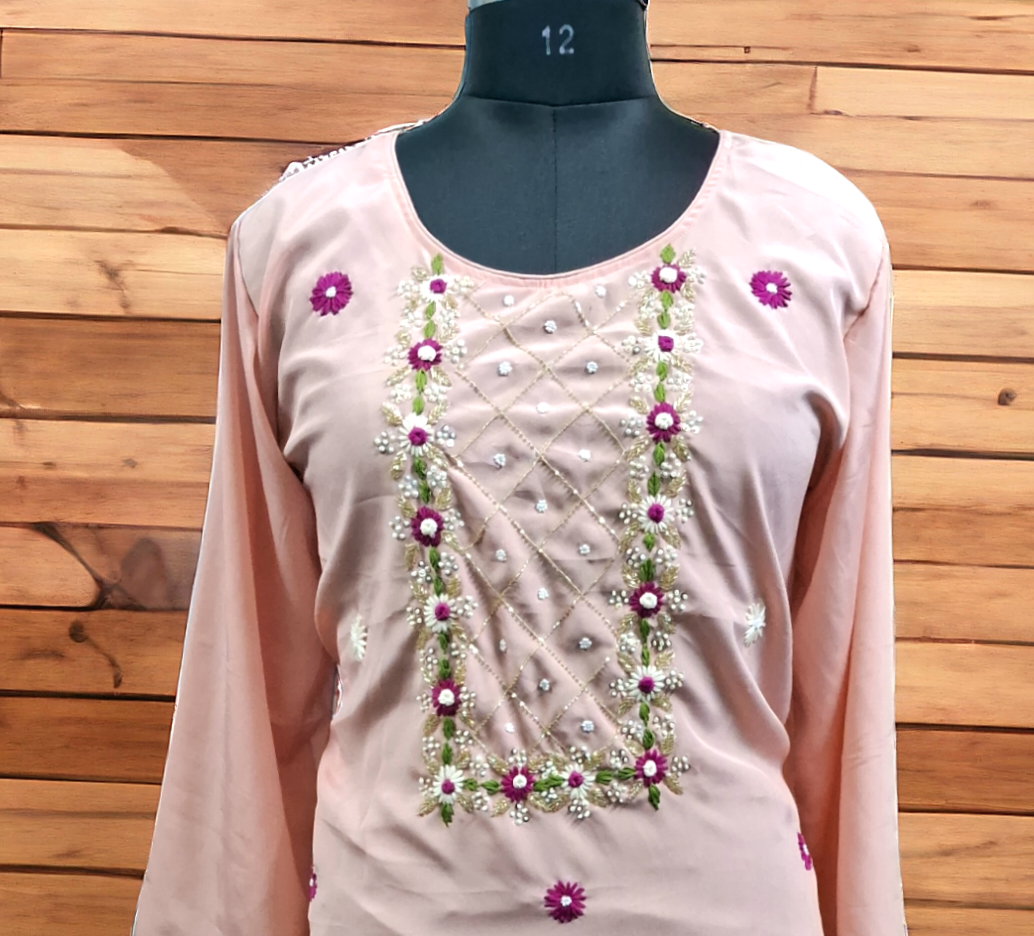 Peach Silk kurti 5