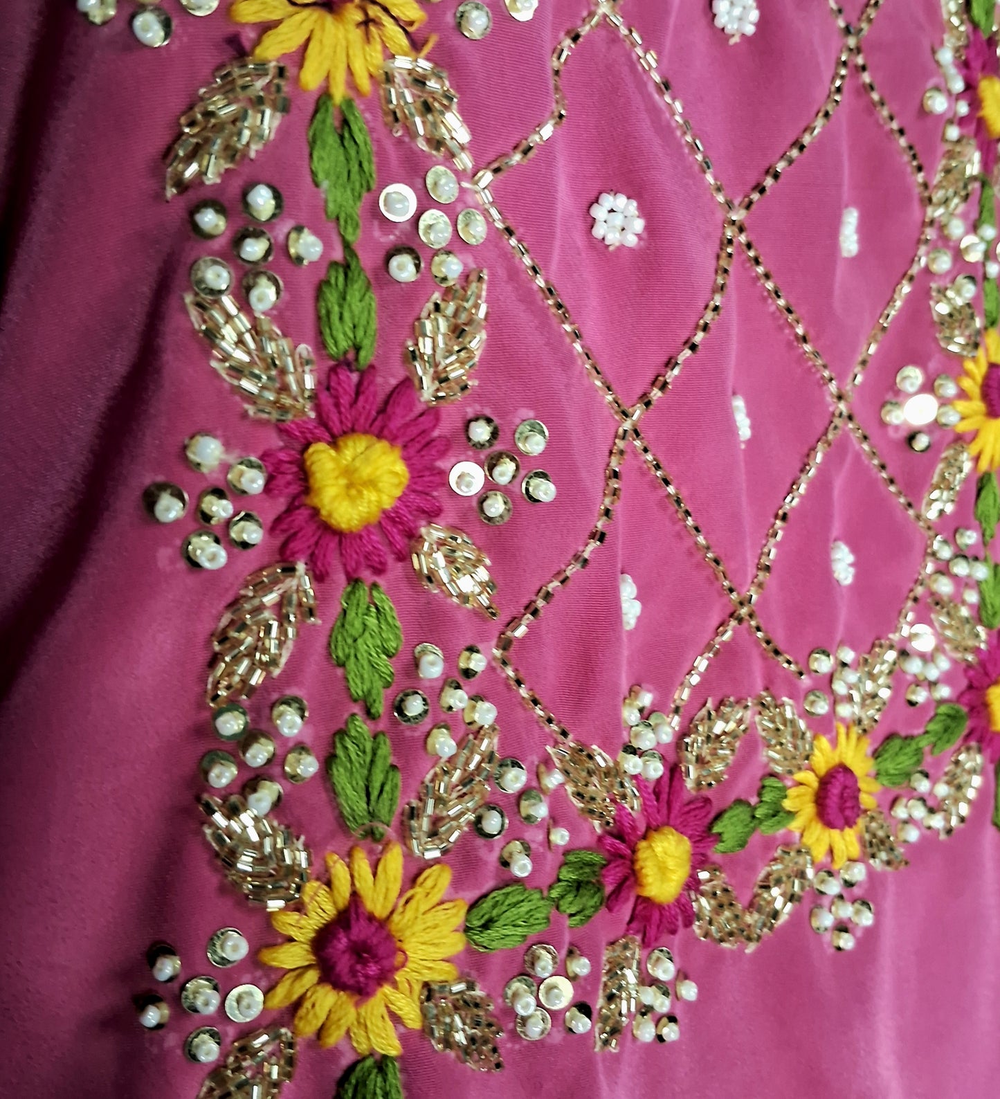 Pink Silk kurti