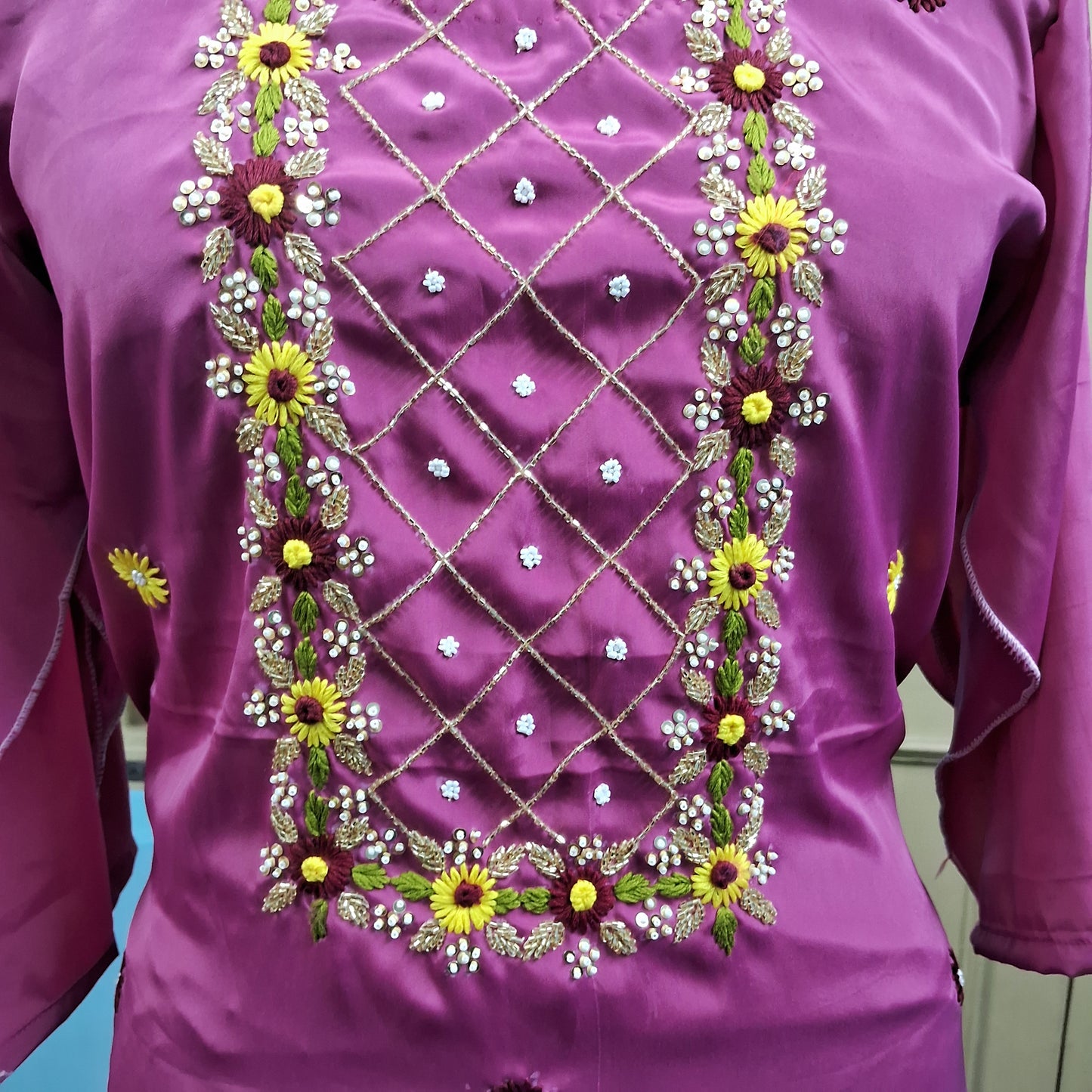 Pink Silk kurti