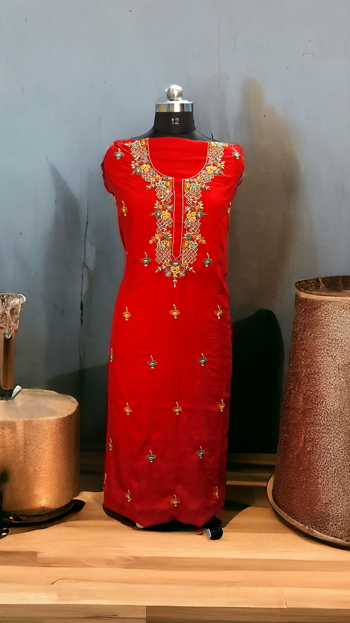 Red rayon kurti