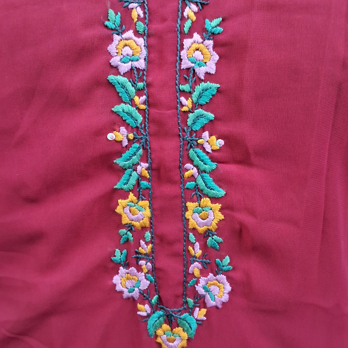 Red goergette kurti