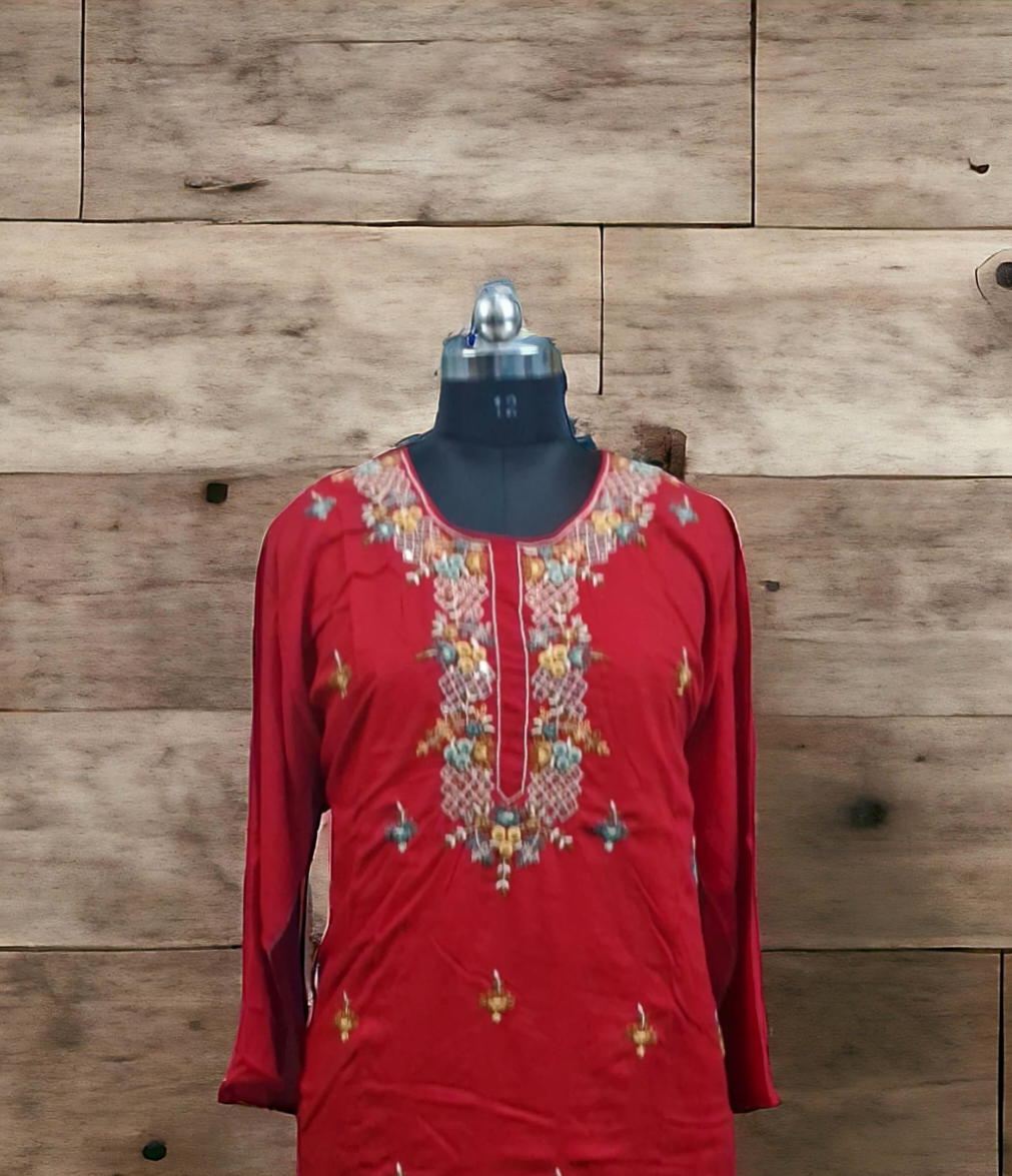 Red rayon kurti