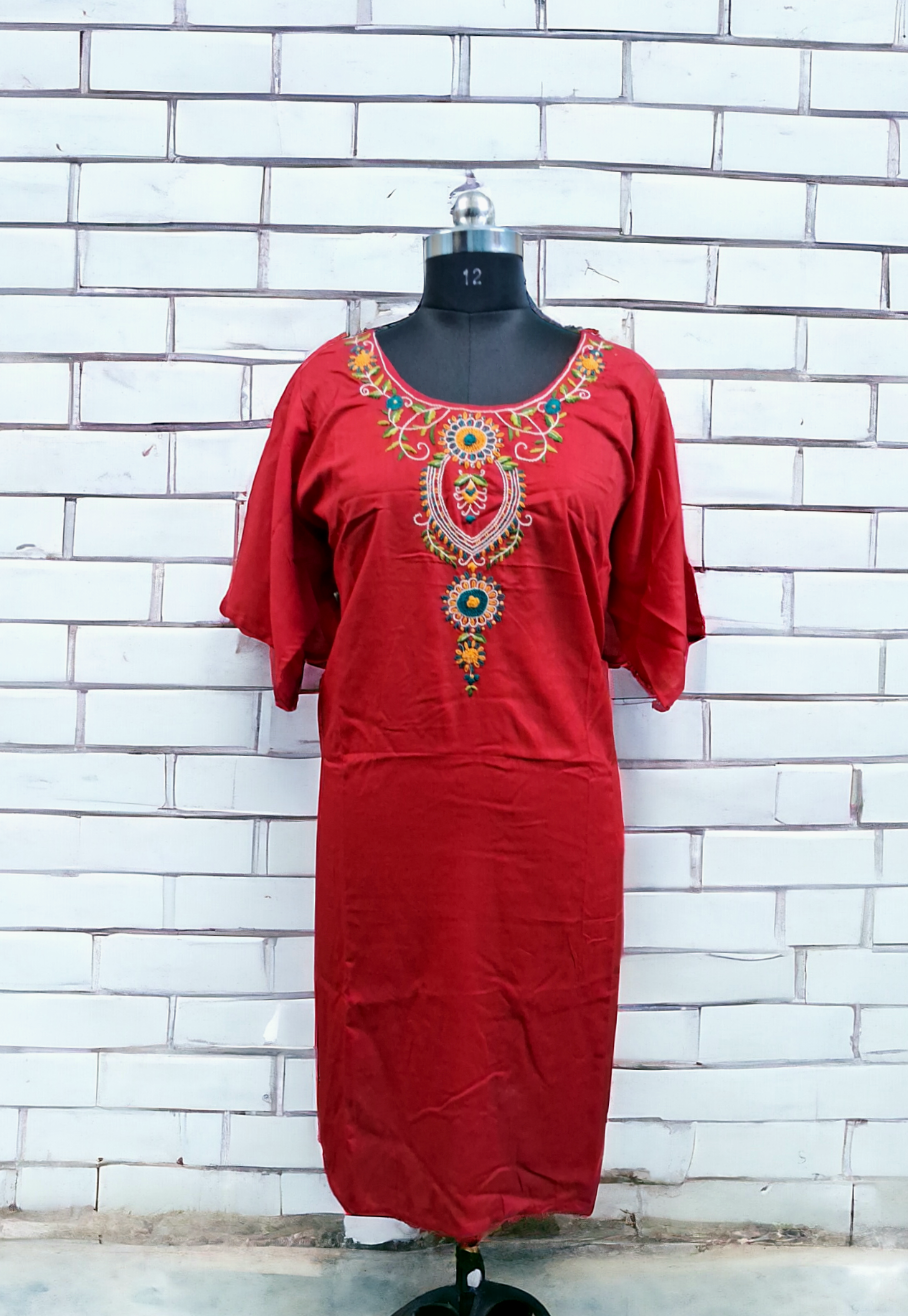 Red rayon kurti