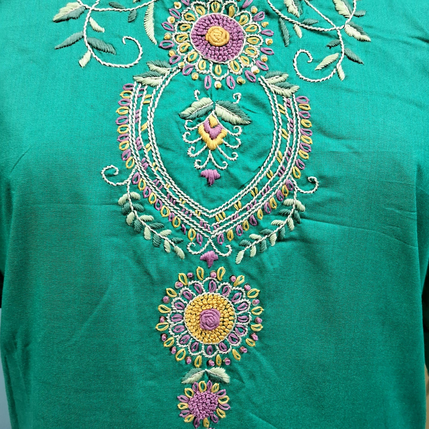 Turquoise blue ryon kurti