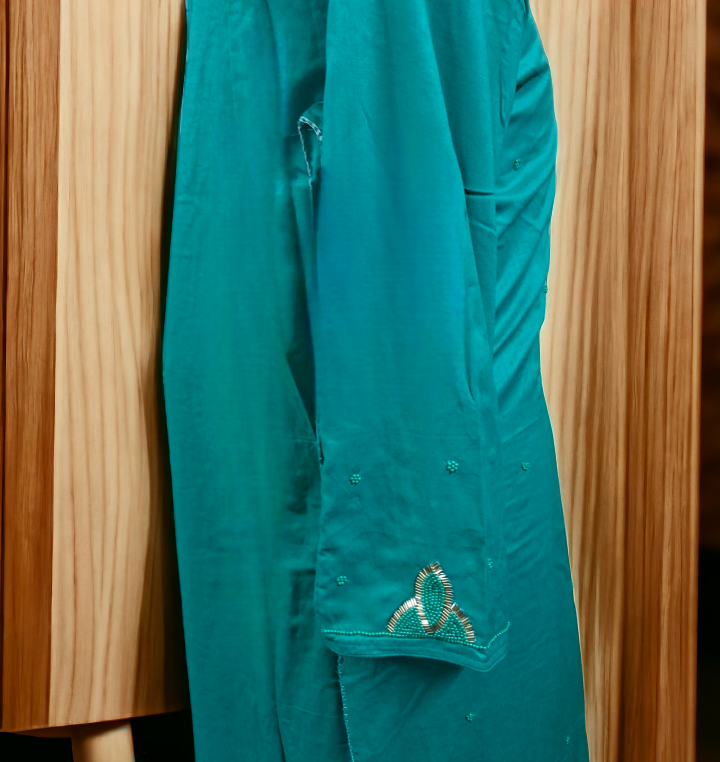 Turquoise blue rayon kurti