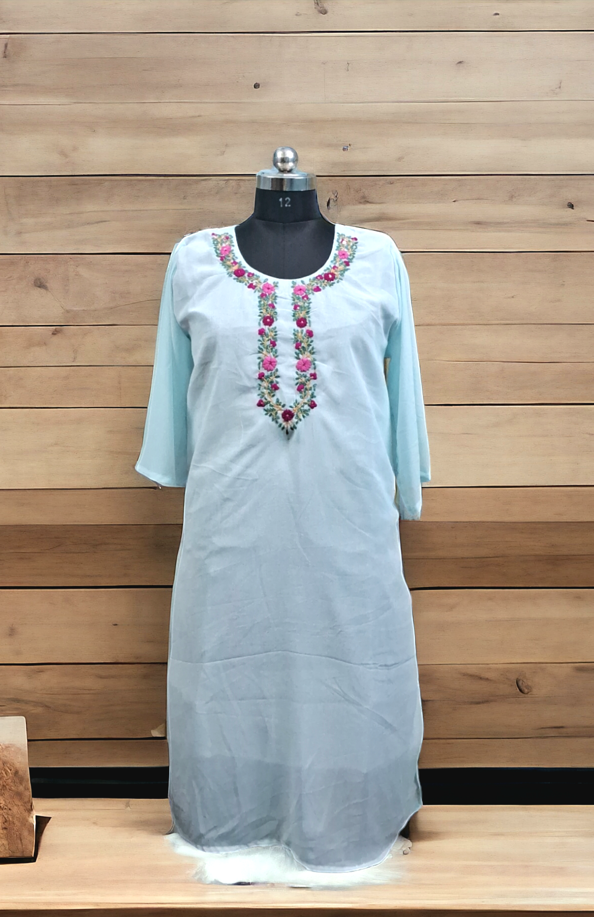 Sky blue goergette kurti