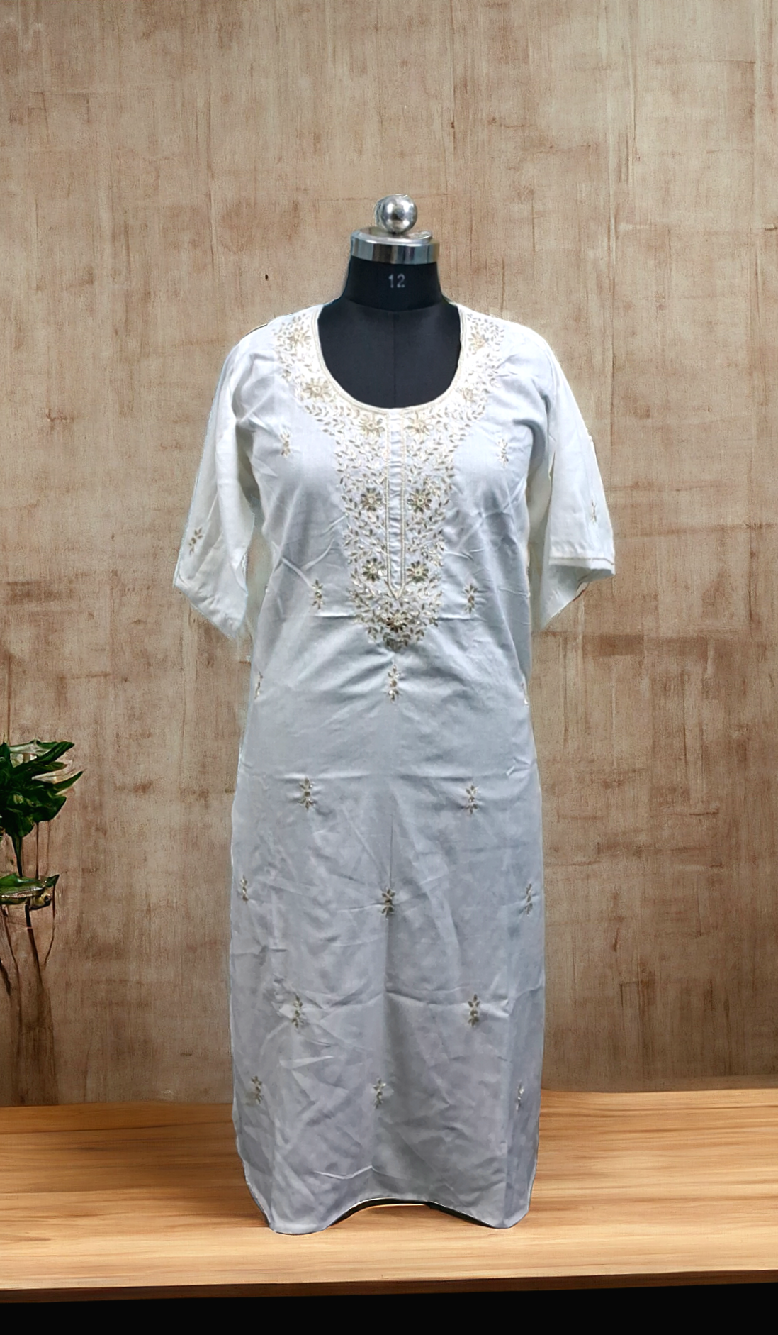 Off white rayon kurti