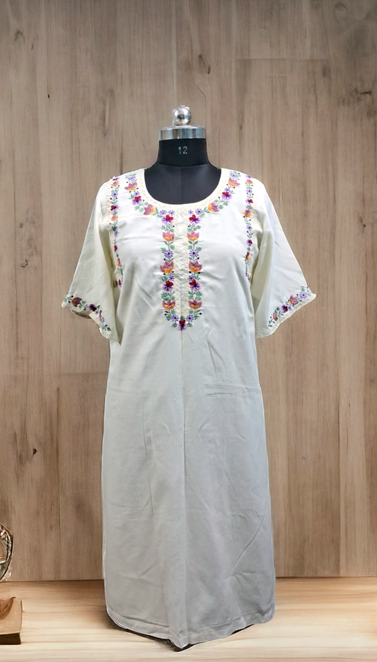 Off white rayon kurti