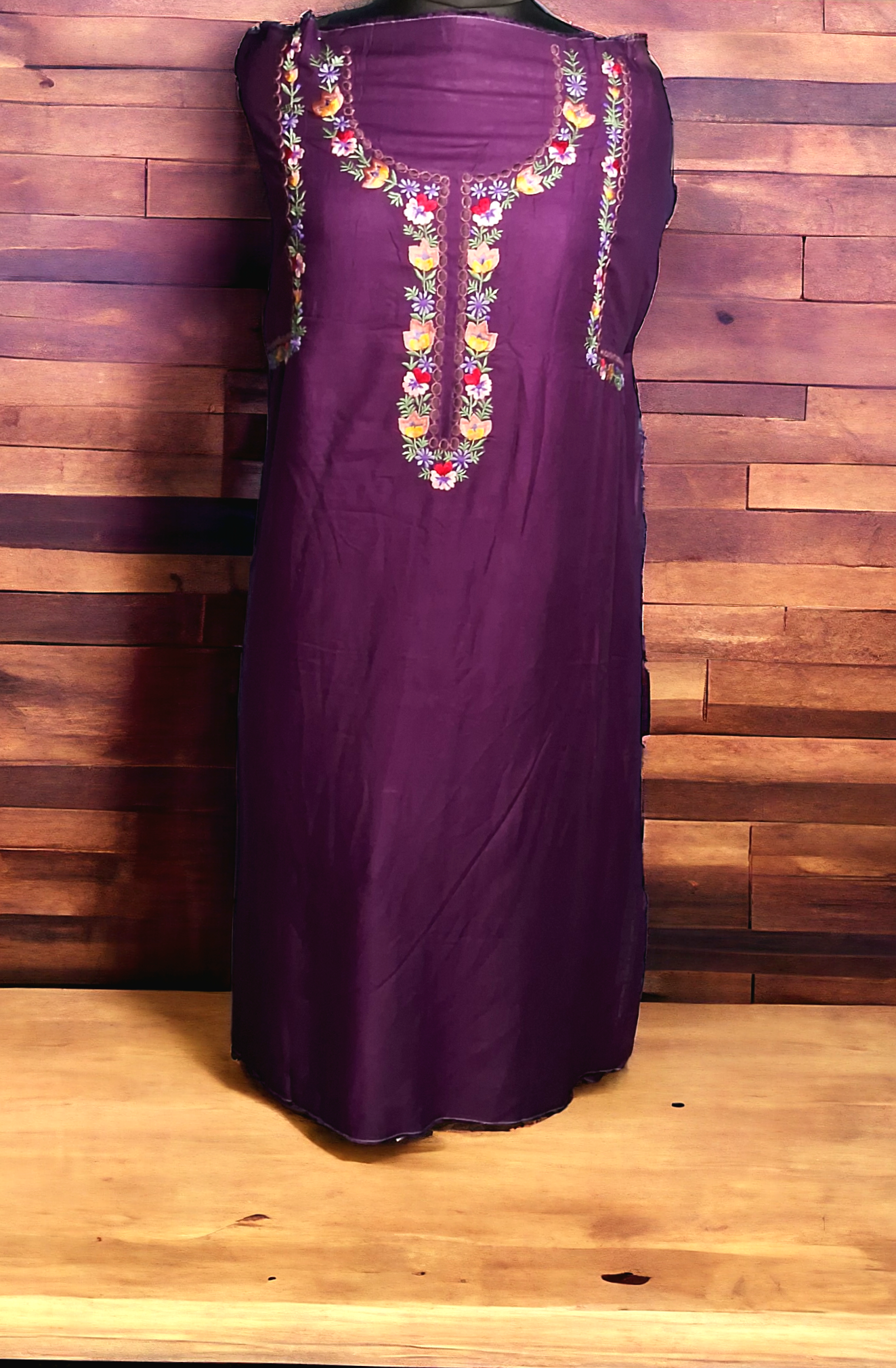 Wine rayon kurti